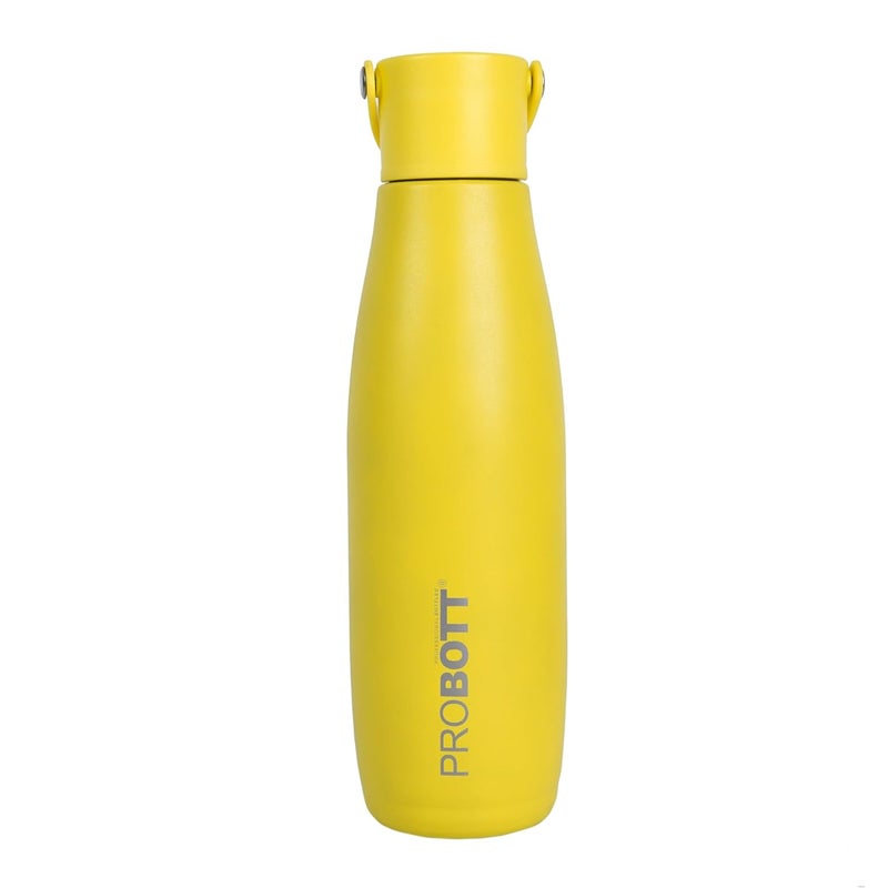PROBOTT Probott Trendy Flask 700ml Thermosteel Hot & Cold Thermos Vacuum Flask Water Bottle for Girls, Yellow | Flex Cap | Leakproof | Gym | Sports | Office | College | School | Travel | Water, Tea, Coffee  - Image 1