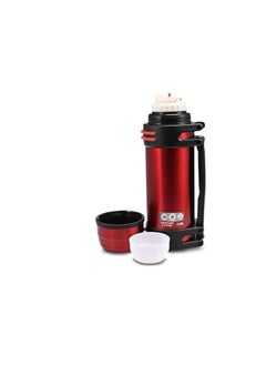 Large Thermos - 101oz Stainless Steel Insulated Travel Bottle with BPA Free Cup Thermos Vacuum Insulated 3L Handle and Strap for Hot and Cold Drinks H Stainless Steel