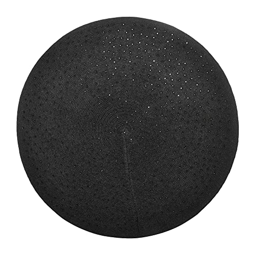 ZLYC Womens French Beret hat, Reversible Solid Color Cashmere Knit Warm Beret Cap for Girls (Black) - Image 4