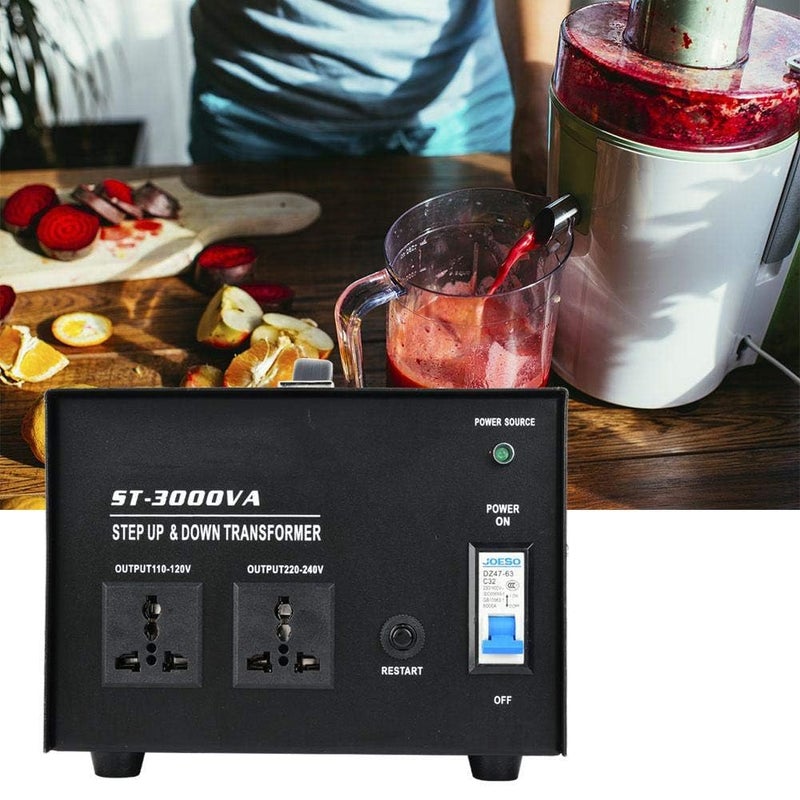 3000W Voltage Converter UK to US/US to UK Toroidal Core Step Up and Down Voltage Transformer Output 110V - 120V / 220V - 240V Voltage Converter with UK Standard Plug Circuit Break Protection - Image 2