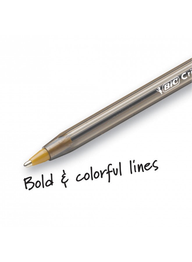 Bic BIC Cristal Xtra Bold Fashion Ballpoint Pen, Bold Point (1.6mm), Assorted Colors, 24-Count (MSBAPP241-A-AST)  - Image 5