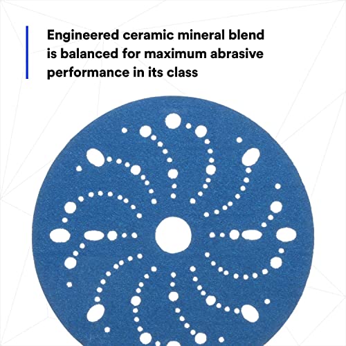 3m 3M-36172 Hookit Blue Abrasive Disc Multi-hole, 6, 80 Grade - Image 5