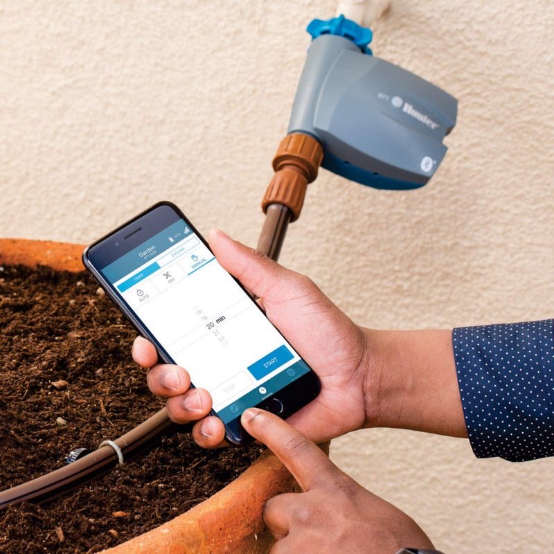 HUNTER مؤقت خرطوم بلوتوث هانتر BTT، مؤقت مياه ذكي لصنبور خارجي، ري متحكم فيه عبر التطبيق للحديقة والعشب، توقيت صنبور منطقة واحدة، قابل للبرمجة، يعمل بالبطارية - Image 4