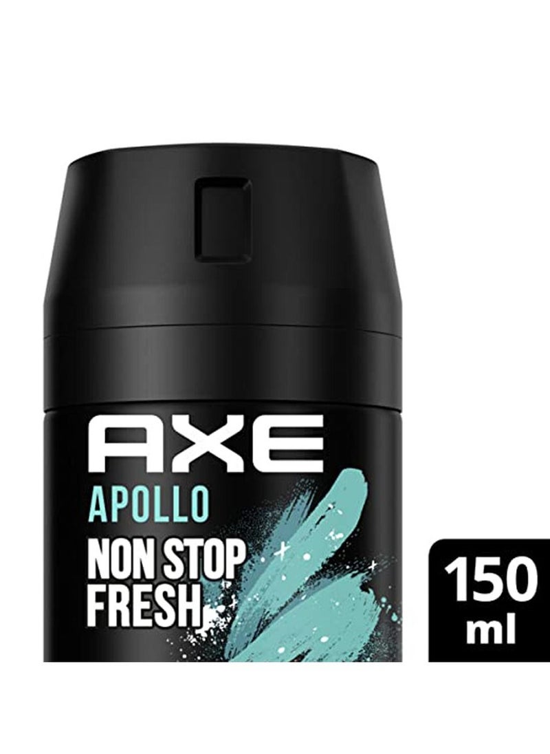Axe Apollo Fresh Body Spray Deodorant 150ml (Pack of 6)  - Image 3