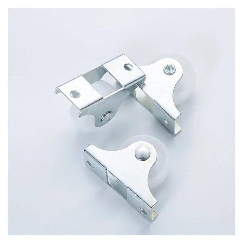 White Plastic Fixed Casters 1 Inch Small One Way Furniture Wheels 10 Pack - Image 4