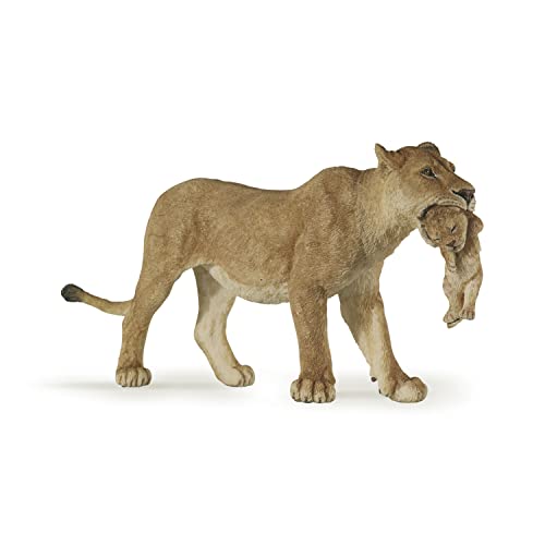 Papo Wild Animal Kingdom Figure, Lioness with Cub, Multicolor (50043) , 6.5cm - Image 1
