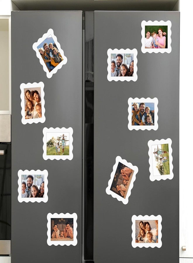 كينغدير مجموعة كينجدر المكونة من 12 قطعة من إطارات الصور المغناطيسية المزخرفة للثلاجة، مقاس 4 × 6 بوصات، لون أبيض، قابلة لإعادة الاستخدام، مغناطيسات إطارات الصور، حوامل صور مزخرفة للثلاجة، المنزل، المدرسة، المكتب، المطبخ، وخزانة الملابس - Image 4
