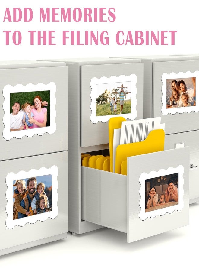 كينغدير مجموعة كينجدر المكونة من 12 قطعة من إطارات الصور المغناطيسية المزخرفة للثلاجة، مقاس 4 × 6 بوصات، لون أبيض، قابلة لإعادة الاستخدام، مغناطيسات إطارات الصور، حوامل صور مزخرفة للثلاجة، المنزل، المدرسة، المكتب، المطبخ، وخزانة الملابس - Image 3