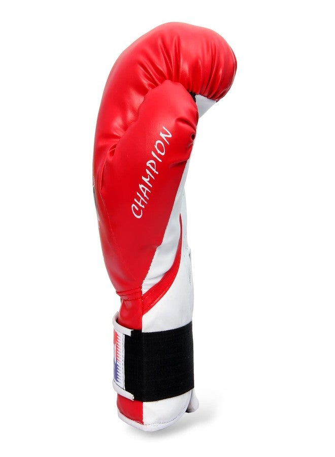 RAKSO Fight Gloves- RED Top Grade Genuine Buffalo PVC Boxing Gloves with Molded Padding & Velcro Strap Gloves for Men & Women (4 OZ, Red) (16 OZ) - Image 3