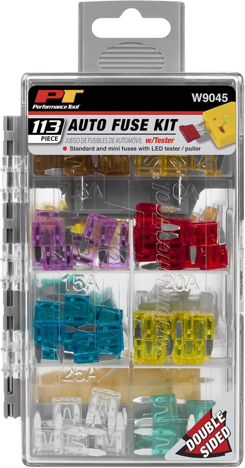 Performance Tool طقم فيوزات السيارات Performance Tool 113 قطعة مع جهاز اختبار - Image 2