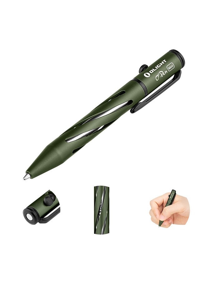 OLIGHT O'Pen Mini Ballpoint Pen, Replaceable Edc Black Ink Pens By Bolt Action For Office, Working, Writing, Construction Work, Special Gifts And Etc (Od Green)  - Image 1