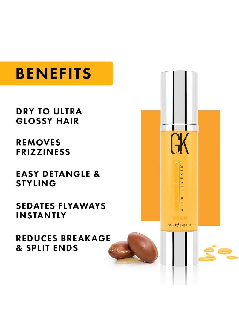GK Hair Global Keratin Argan Oil Serum 50ml For Women Hair Straightening And Smoothening Provides Instant Shine Softness Strength And Nourishment - Image 2