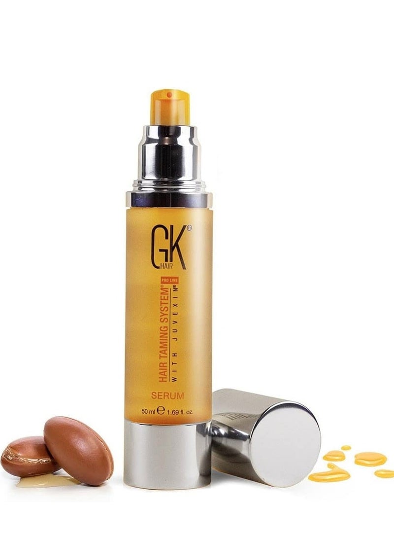 GK Hair Global Keratin Argan Oil Serum 50ml For Women Hair Straightening And Smoothening Provides Instant Shine Softness Strength And Nourishment - Image 1