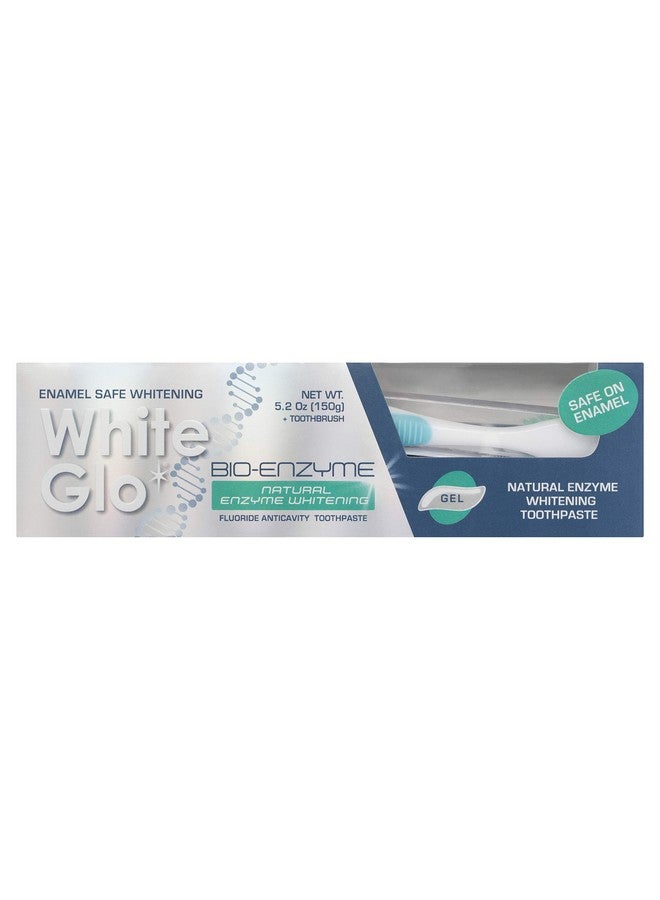 White Glo Bioenzyme 24 Hour Whitening Toothpaste, Dual Whitening Action, Premium Fluoride-Enriched, Natural Enzyme Technology for Enamel Stain Removal, Extracted from Nature - 5.3 Ounces - Image 1