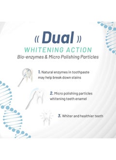 White Glo White Glo Bioenzyme 24 Hour Whitening Toothpaste, Dual Whitening Action, Premium Fluoride-Enriched, Natural Enzyme Technology for Enamel Stain Removal, Extracted from Nature - 5.3 Ounces  - Image 2