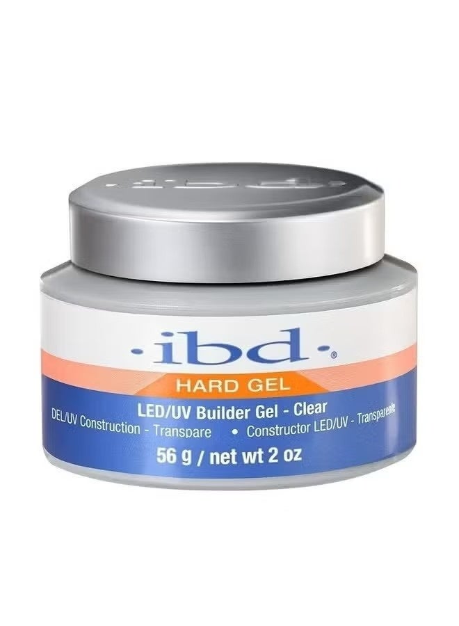 ibd Hard Gel, LED/UV Builder Gel - Clear, Strong Acrylic Finish, Perfect for Nail Extensions, Sculpting & Overlays, Professional Quality, 2 oz, 1-pack - Image 1