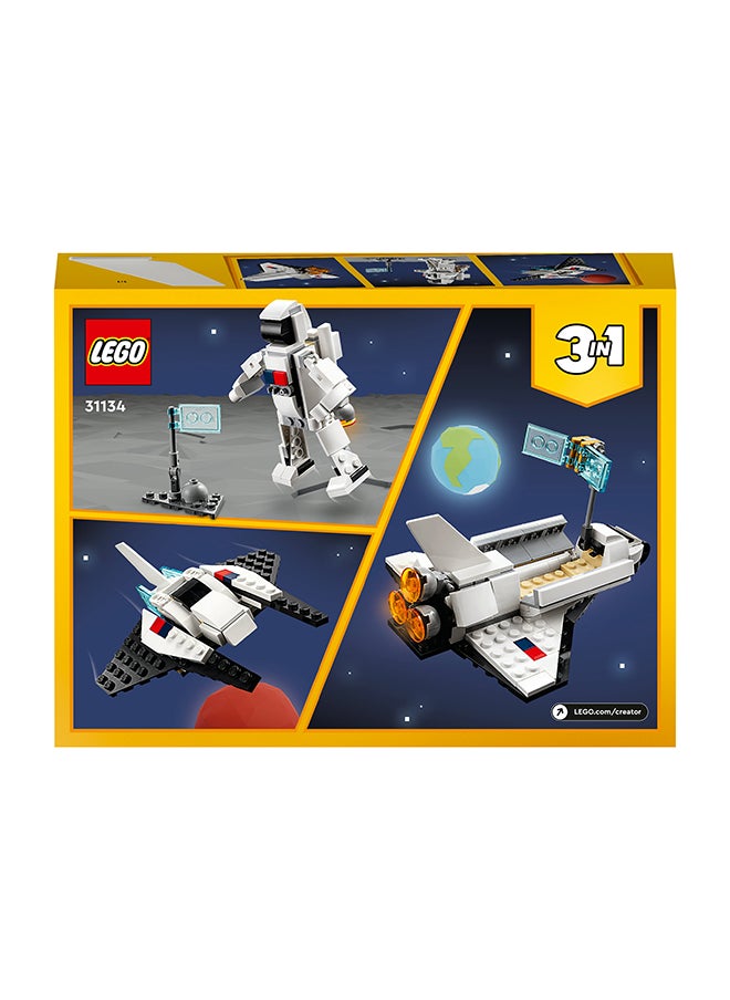 LEGO - Creator Space Shuttle 31134 Building Toy Set; Rebuild It into an Astronaut Figure or Spaceship; Gift for Kids Aged 6+ Who Love Science Toys and Space Play (144 Pieces) - Image 1