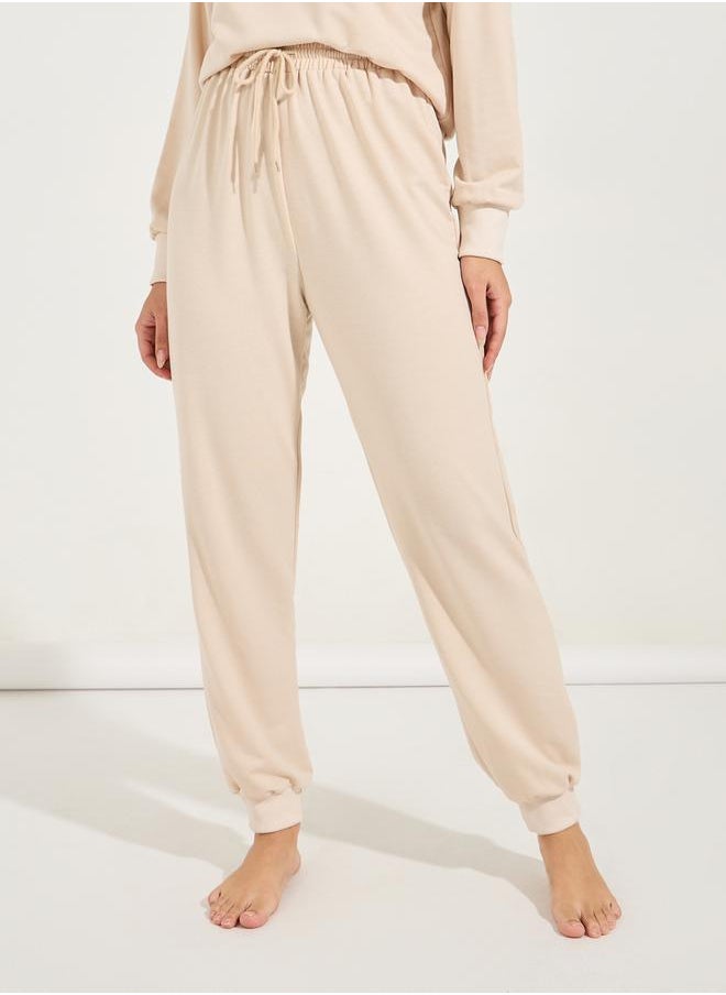 Styli - Overthinking Slogan Print Sweatshirt & Jogger Lounge Set - Image 1