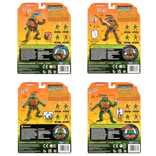 TMNT سلاحف النينجا المراهقون: مجموعة شخصيات 4-pack الكلاسيكية 4" 2003 - Image 4