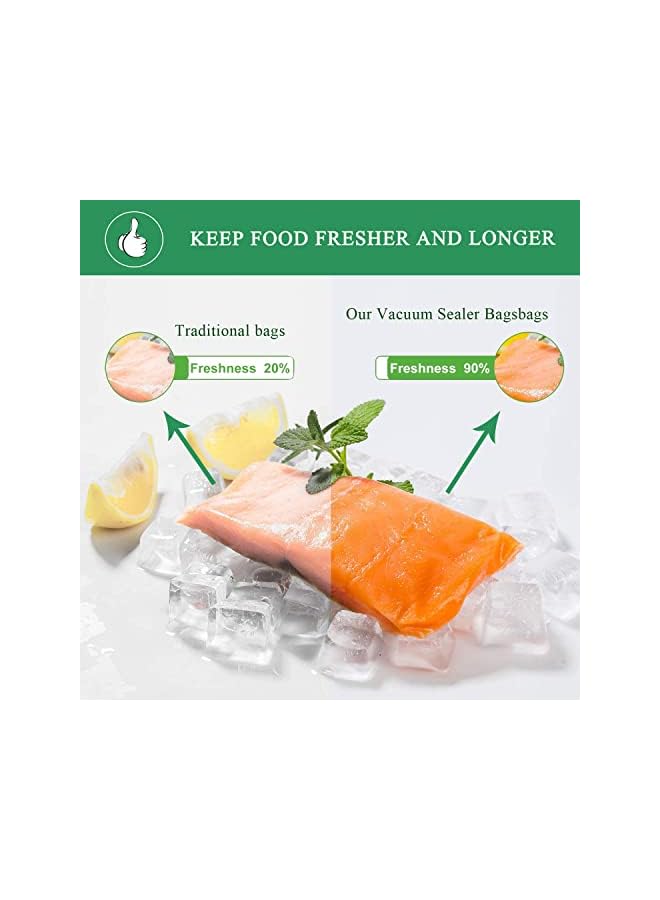 NIBEMINENT Sealer Bags Food 2 Pack Nibeminent Reusable Textured Sous Vide Bag，Storage Preservation Vac Pack Rolls Bulk For Food Fresh Safe - Image 5