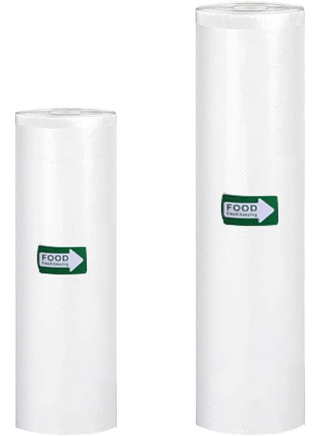 NIBEMINENT Sealer Bags Food 2 Pack Nibeminent Reusable Textured Sous Vide Bag，Storage Preservation Vac Pack Rolls Bulk For Food Fresh Safe - Image 1