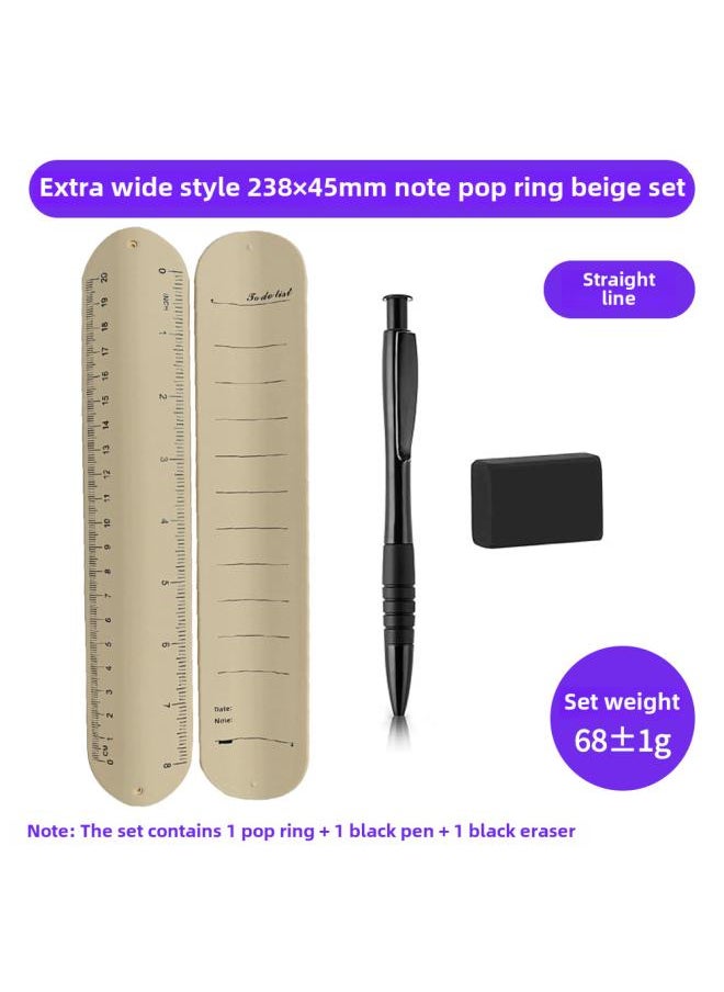 Generic - To Do List Notebook Bracelet Writing Clap Wristband Erasable Notepad Memo Silicone Snap Ring - Image 1