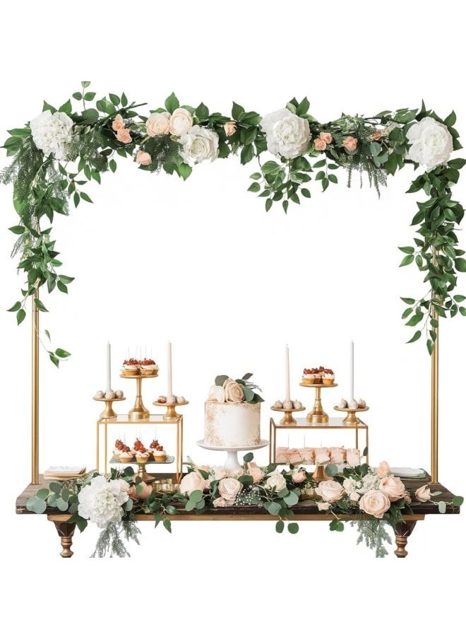 GGEROU Over Table Rod Stand Party Decorations,Table Arch Stand,Adjustable over the Table Rod Stand,Balloon Arch Bracket,Table Backdrop Stand,for Wedding Birthday Party Decorations, Gold  - Image 4