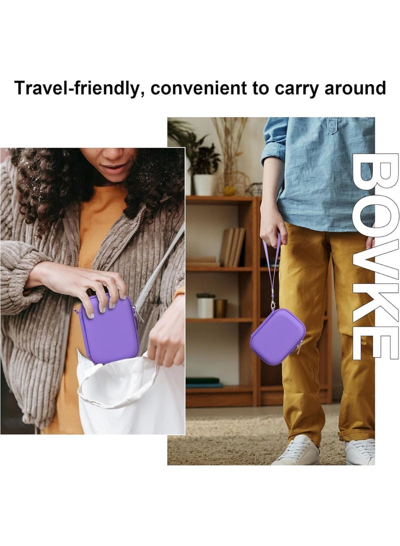 KASTWAVE Digital Pet Carrying Case for Bitzee, Hard Shell Travel Case for Virtual Electronic Pets, Spacious with Compartments for Accessories, Manuals & Batteries (Dual-Tone Purple Design) - Image 2