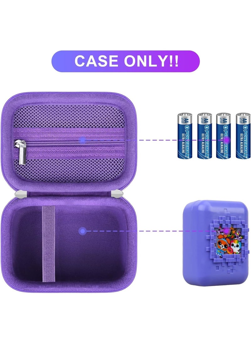 KASTWAVE Digital Pet Carrying Case for Bitzee, Hard Shell Travel Case for Virtual Electronic Pets, Spacious with Compartments for Accessories, Manuals & Batteries (Dual-Tone Purple Design) - Image 4