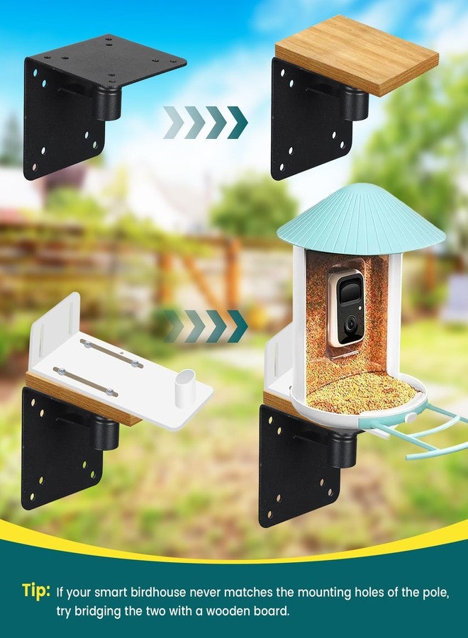 Keplrend Heavy Duty Bird Feeder Stand, 102” Tall, Adjustable, Black, Steel, Pole Mount, None, for Bluebird, Hummingbird, Birds, Wildlife Feeder - Image 5