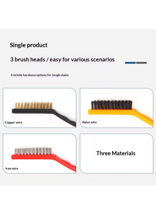 Metal cleaning brush for rust removal, kitchen cleaning tool, nylon brush, stainless steel wire brush, and copper brush - Image 2