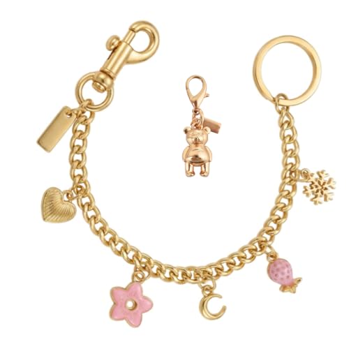 SOPKTA Bag Charms Keychain - Cute Purse Charms Chain ，Cherry Bag Charm，Bag Charms for Handbags，Purse chain For Women - gold153 - Image 1