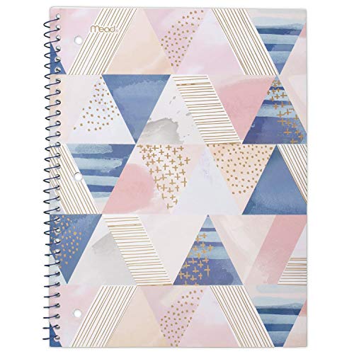 Mead Spiral Notebook, 1 Subject, College Ruled Paper, 70 Sheets, 10-1/2" x 7-1/2", Shape It Up, Design Will Vary, 1 Notebook (07152) - Image 1