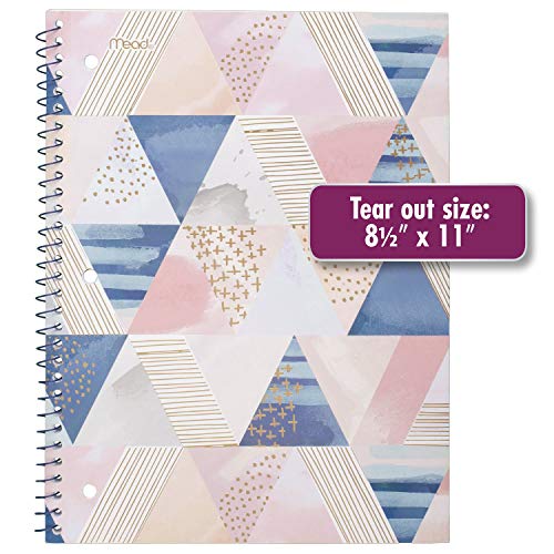 Mead Spiral Notebook, 1 Subject, College Ruled Paper, 70 Sheets, 10-1/2" x 7-1/2", Shape It Up, Design Will Vary, 1 Notebook (07152) - Image 4