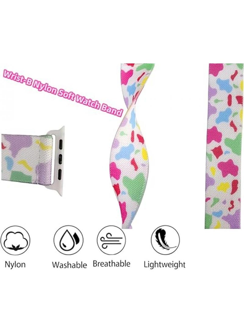 Y&D Applies To Iphone Watch 38/40/41mm Woven Nylon Plain Painted Strap  - Image 2