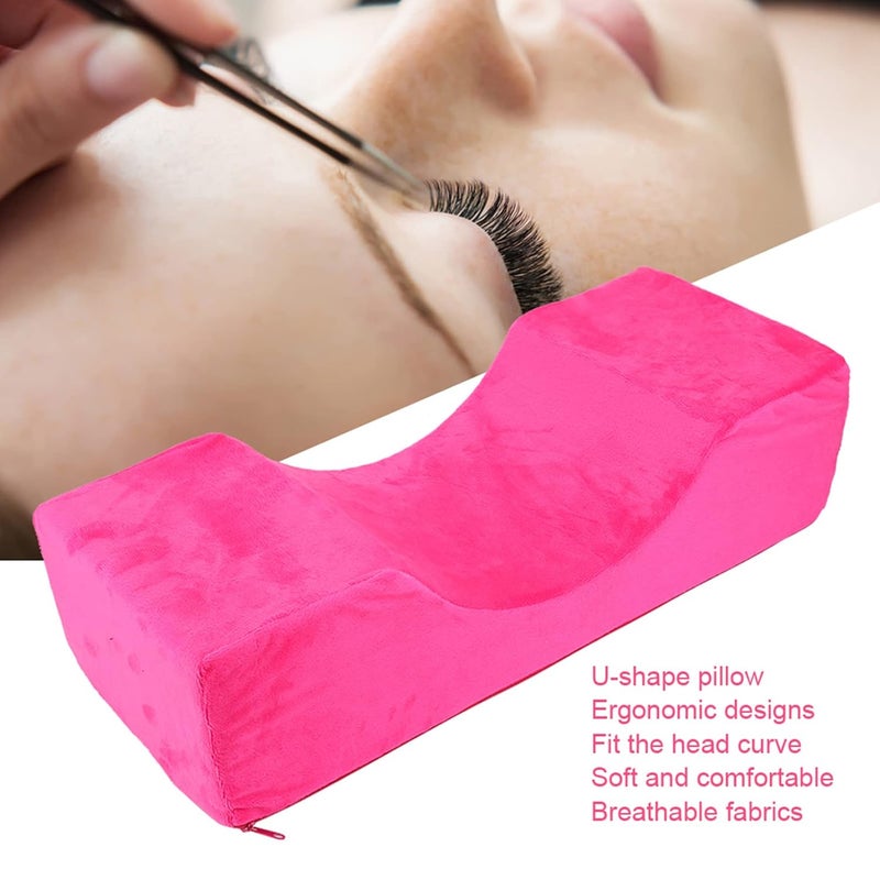 cheekyglo Neck Support Headrest Pillow Uu21Shaped Eyelashes Extension Pillow Eyelashes Grafting Makeup Pillow, Nail Art Hand Arm Rest Manicure Cushion Beauty Salon Pillow(rose Red)rose Red - Image 3