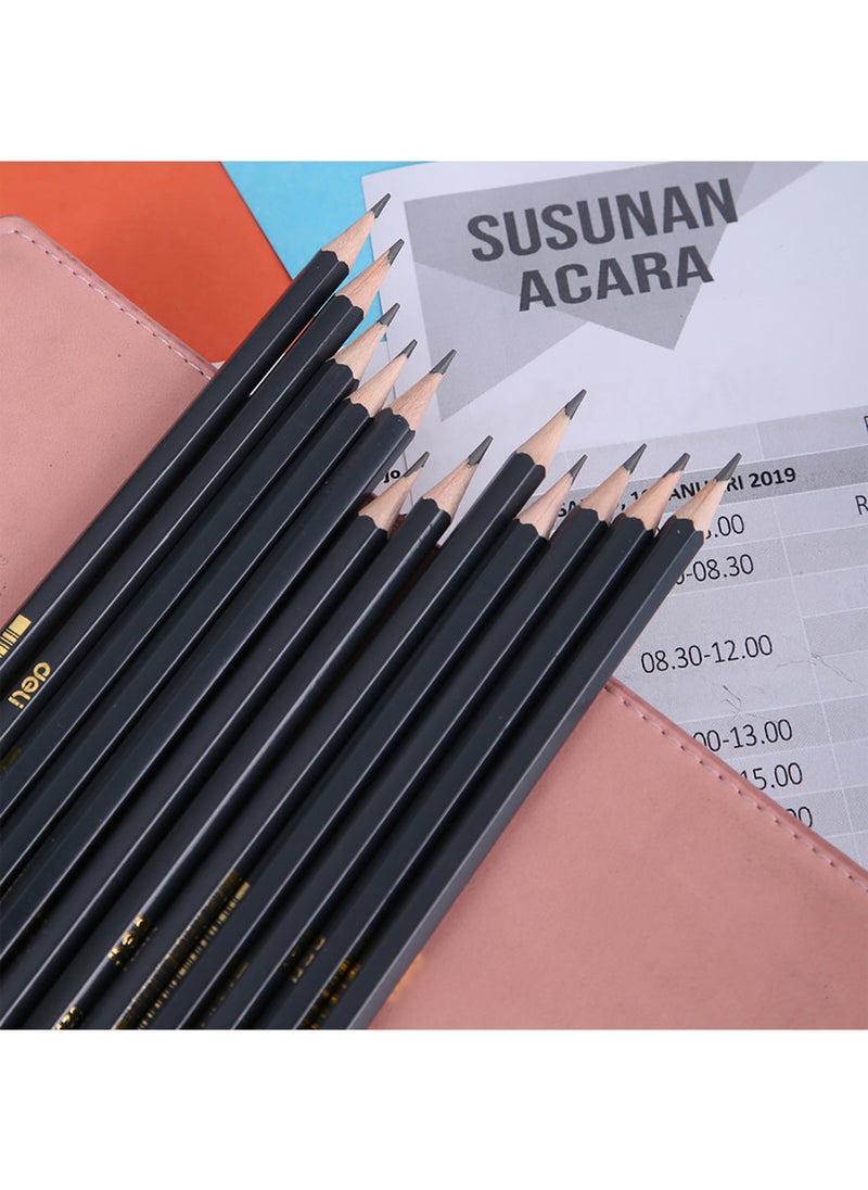 Deli Graphite Pencil Pack of 12 , Wooden Pencils with Eraser Tip , Perfect for Art, School, Drawing Supplies  - Image 4