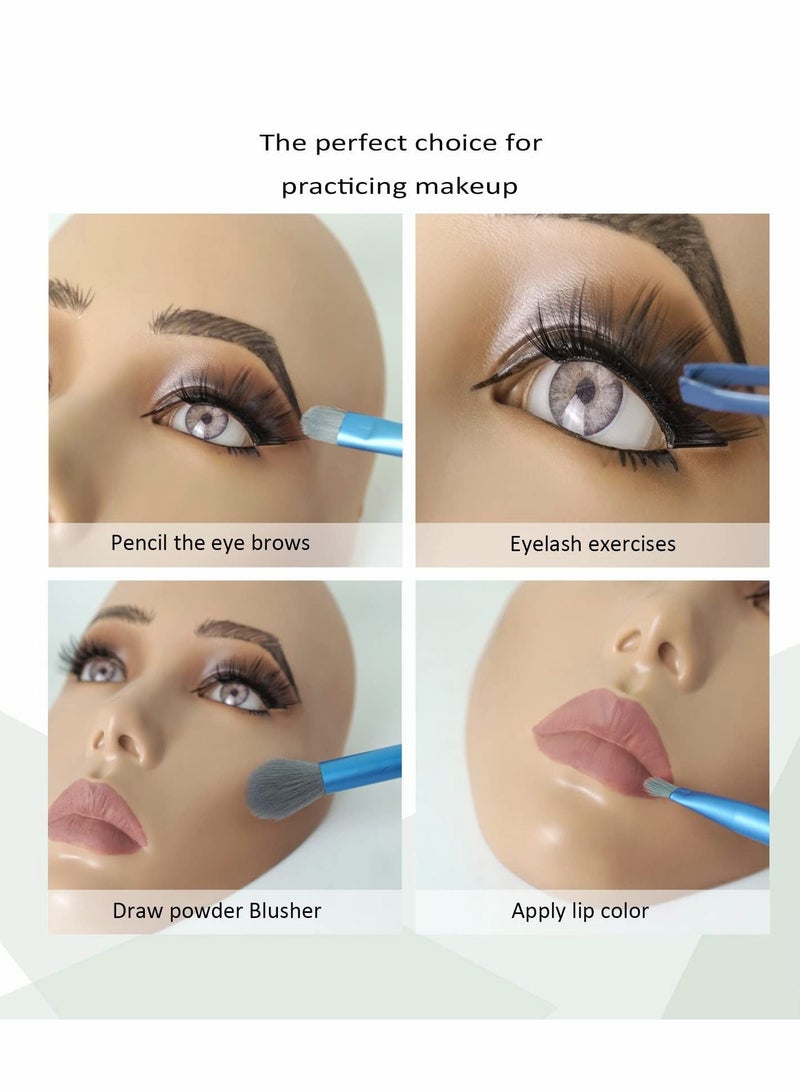 NIBEMINENT Make Up Practice Face, 5d Makeup Board Silicone Eyes for Suitable Eyeshadow - Image 4