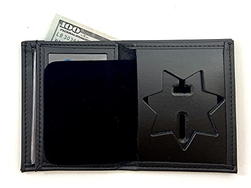 Perfect Fit Shield Wallets 7 Point Star BiFold Hidden Badge Wallet Cutout PF33 Fits for Blackinton B447 SevenPoint Star - Image 1