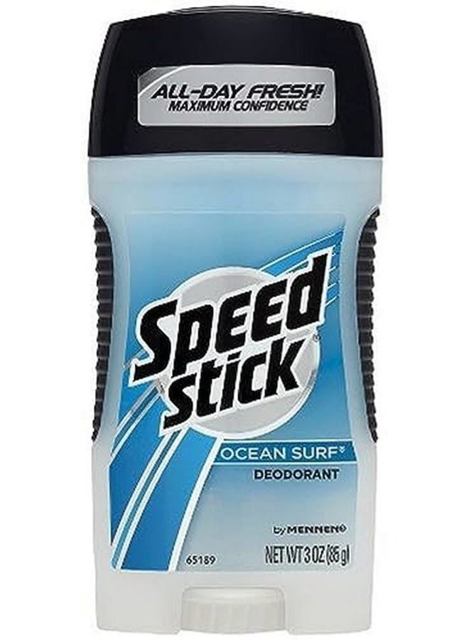 Speed Stick Deodorant, Ocean Surf, 3 Ounce, (Pack of 6) - Image 1