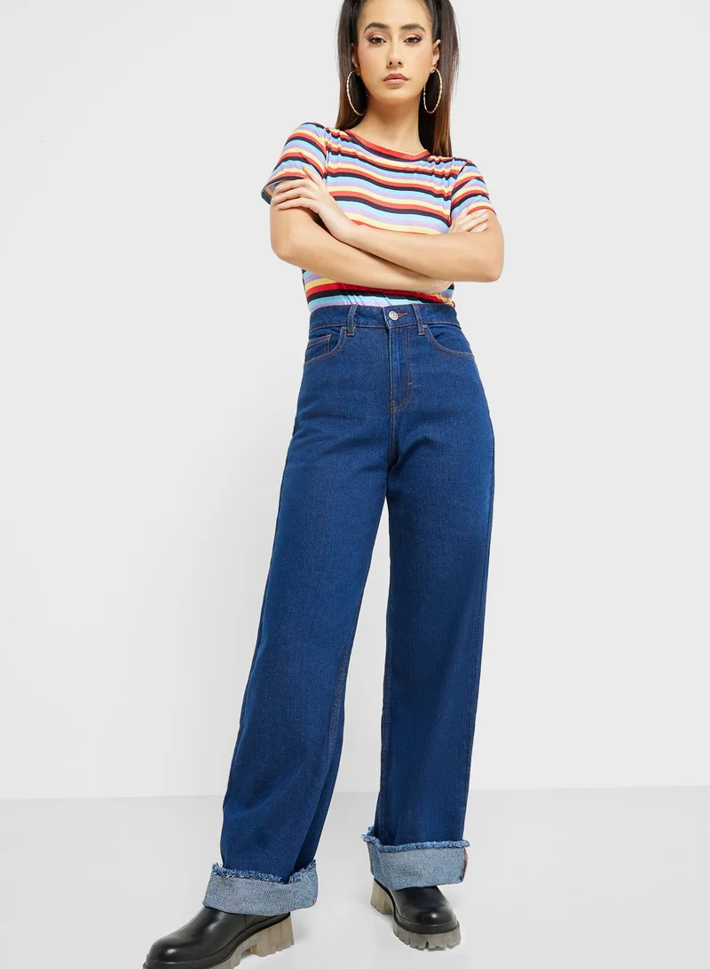 Ginger High Waist Wid Leg Fit Jeans