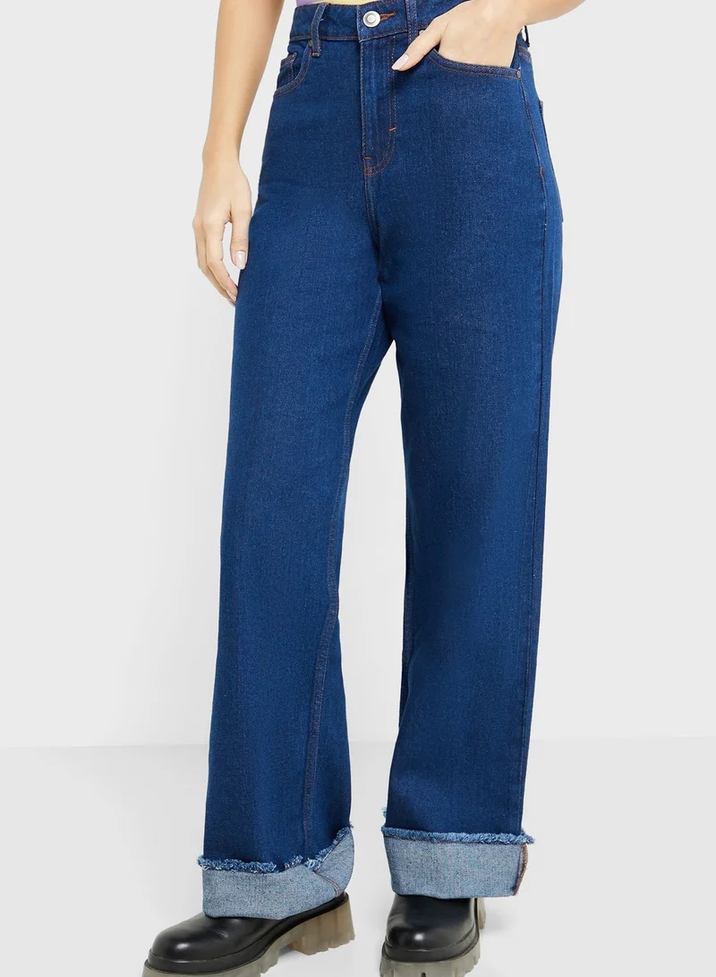 Ginger High Waist Wid Leg Fit Jeans