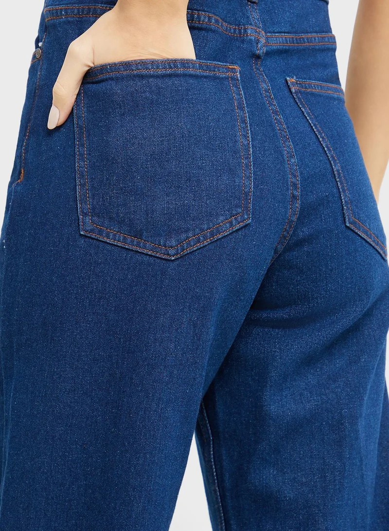 Ginger High Waist Wid Leg Fit Jeans