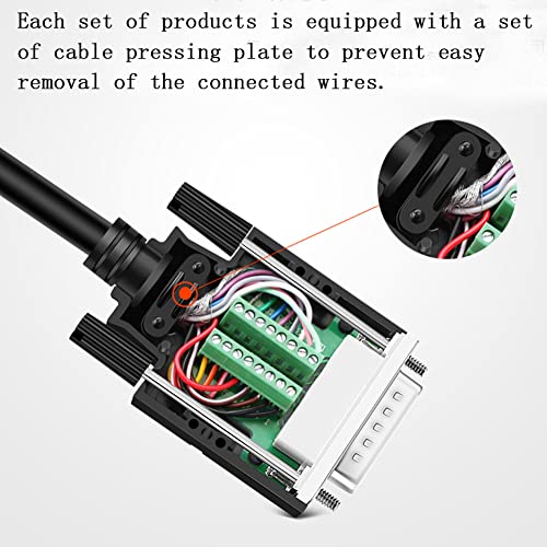 ANMBEST 10PCS DB15 Solderless Connector, RS232 D-SUB Serial to 15-pin Port 16mm Thinner Terminal Female Adapter Breakout Board with Case Long Bolts Nuts - Image 5