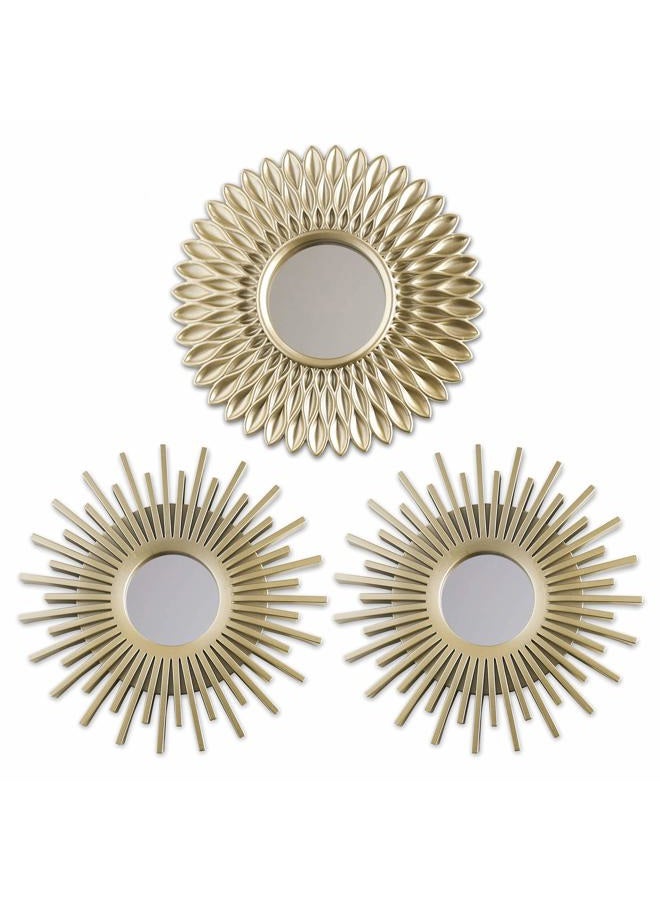 BONNYCO Decorative Wall Mirrors Pack of 3 Ideal for Home, Bedroom and Living Room Decoration | Round Original Gifts for Women | Wall Decoration - Image 1