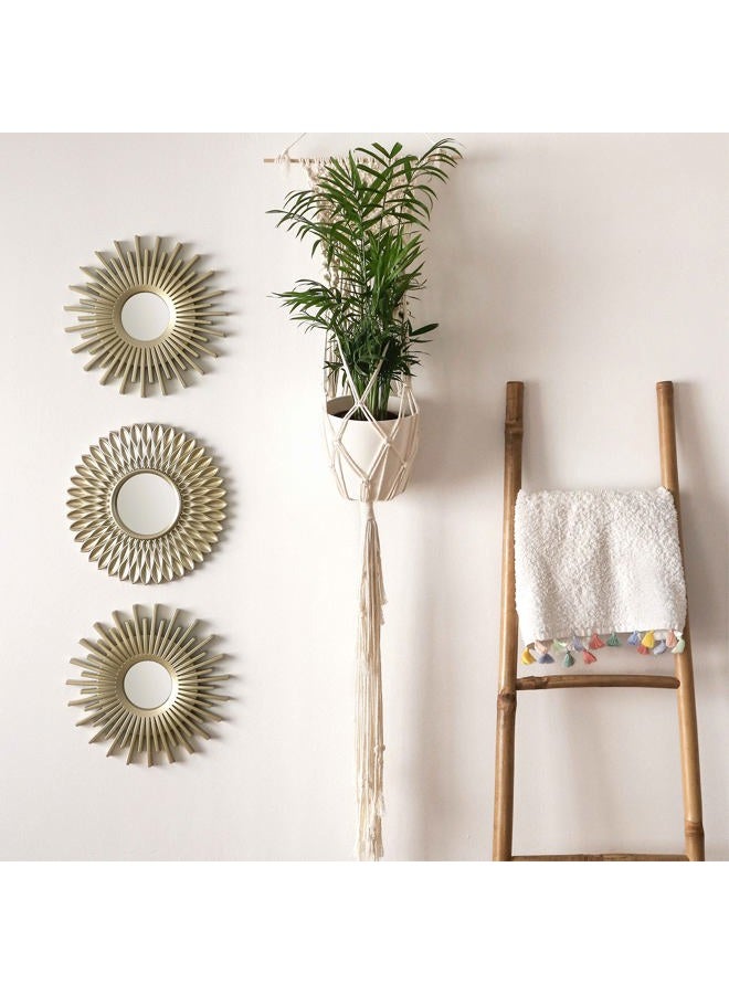 BONNYCO Decorative Wall Mirrors Pack of 3 Ideal for Home, Bedroom and Living Room Decoration | Round Original Gifts for Women | Wall Decoration - Image 5