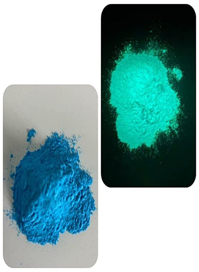 Americos Glow In The Dark Pigment Luminous Powder (Sky Blue) Safe Non-Toxic, For Slime Nails, Wall Painting, Resin, Concerts (30 GM) - Image 3