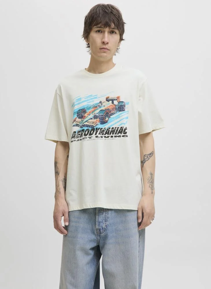 جاك اند جونز Graphic Crew Neck T-Shirt