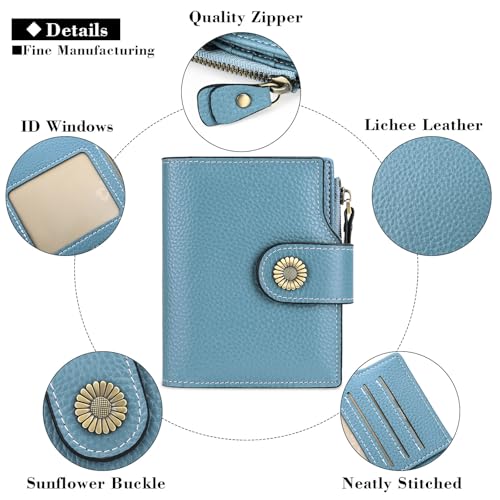 FALAN MULE Small Wallet for Women Leather Bifold Compact Small Womens Wallet with RFID Blocking - Image 5