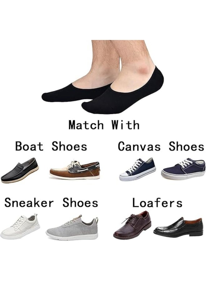 DUNISO 6 Pairs No Show Socks，Men Cotton Low Cut Ankle Short Socks with Non Slip Grip Boat Liners，Comfort Breathable Socks，for Athletic Running Daily Activities，White & Grey - Image 4